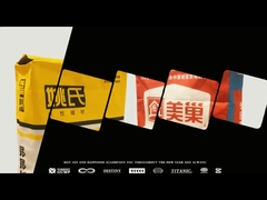 Kantong Kertas Kraft Coklat Cetak Flexo Penggunaan Belanja Supermarket Portabel Ringan