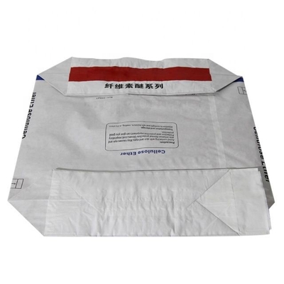 25kg Kraft Paper Valve Semen Disisipkan Valve Multiwall Paper Bags Ramah Lingkungan