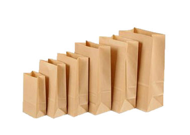 Kantong Kertas Kraft Coklat Ramah Lingkungan 60g-120g / M2 Bentuk Blok Bantalan Beban Kuat