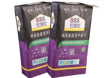 2/3 Ply Persegi Bawah Multiwall Kraft Paper Bags 20kg 25kg Tile Adhesive Packing