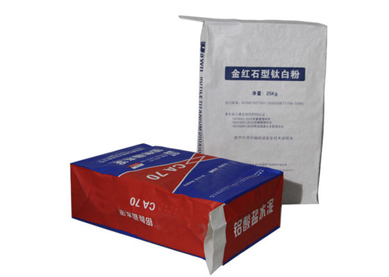 25kg Tas Kertas Kraft Multiwall Ukuran Besar Untuk Kemasan Bahan Kimia