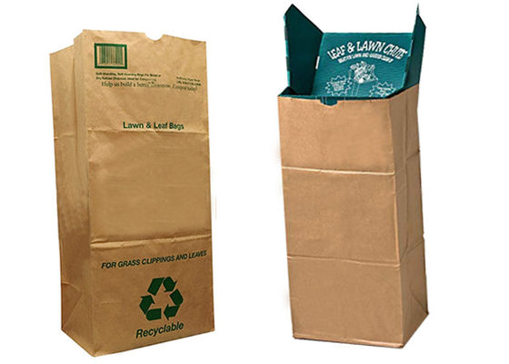 110L 30 Galon Paper Yard Waste Bags Biodegradable Lawn Paper Bags