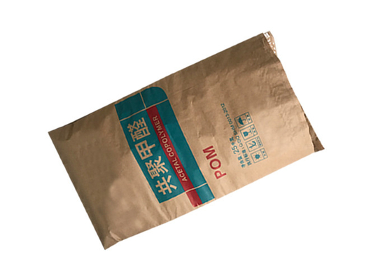 25kg 20kg 2 Lapisan Atau 3 Lapisan + PE Liner Multiwall Paper Bags Brown Kraft Paper Sacks