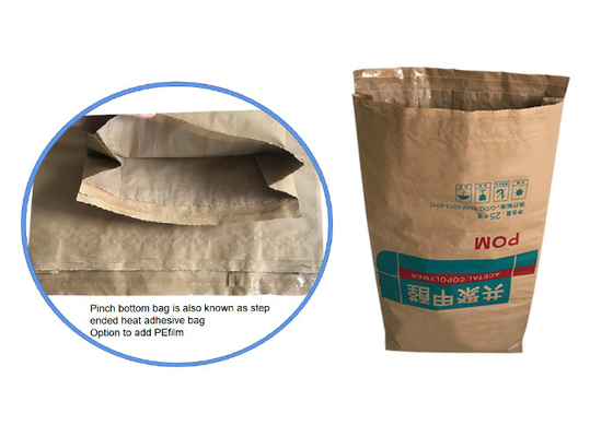 20kg 25kg Paste Valve Multiwall Paper Bags Tepung Tepung Susu Bubuk