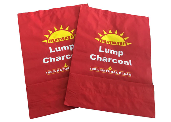 Kantong Kertas Multiwall Mulut Terbuka Persegi Bawah Dijahit Kapasitas Barbekyu 5kg Tas Arang