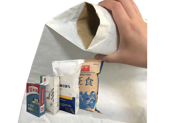 20kg Tas Kertas Multiwall Katup Disisipkan Untuk Perekat Ubin Dengan Logo Anda Sendiri