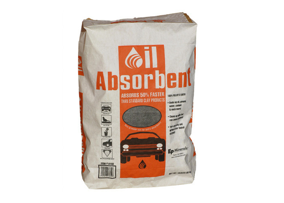Liquid Spill Absorbent Chemical Powder Pasted Valve Multiwall Paper Bags 15kg 20kg 25kg