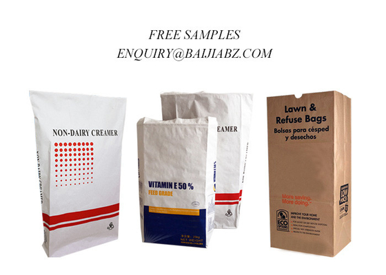 Moisture Proof Color Printed Kraft Paper Bags 10kg Untuk Penyerap Granular Tanah Liat