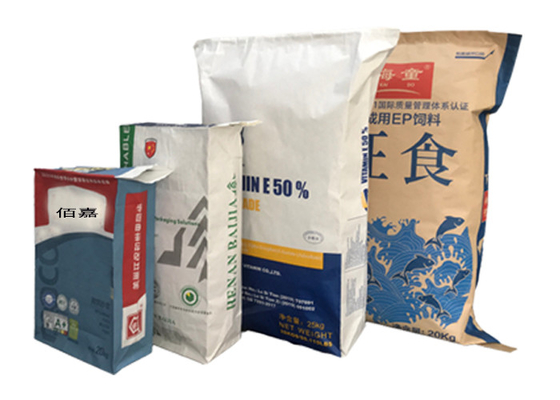 Tas Kertas Kraft Valve Melipatgandakan Tas Ukuran Besar Dengan Pencetakan