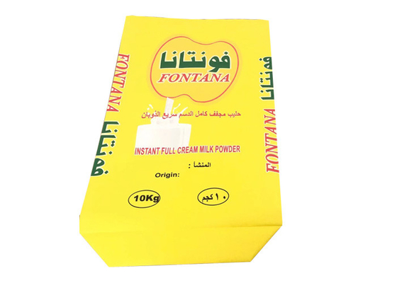 Kantong Kertas Bersegel Panas Biodegradable 20kg 25kg untuk Susu Bubuk