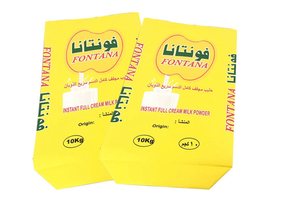 20kg 25kg 3 Layers Pe Lined Multiwall Paper Sack Untuk Kemasan Susu Bubuk