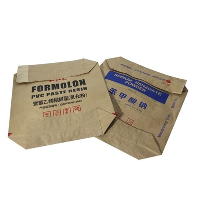 Kantong Kertas Katup 20kg 25kg Kustom Untuk Bahan Kimia
