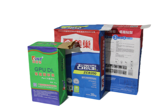 Kantong kertas multiwall dengan laminasi untuk bangunan