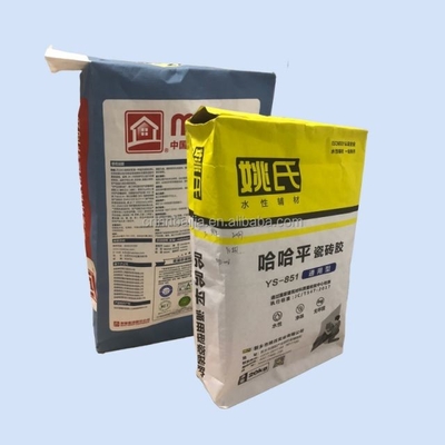 20kg 25kg Food Grade 3 Layer Kantong Kertas Katup Disisipkan Untuk Pengemasan Aditif Kimia