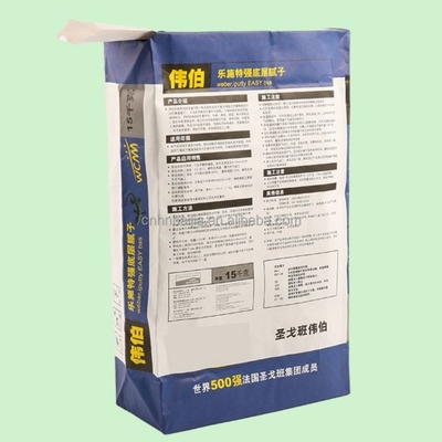 2Ply 3Ply Pasted Valve Multiwall Paper Bags Biodegradable Tidak Berbau Ramah Lingkungan