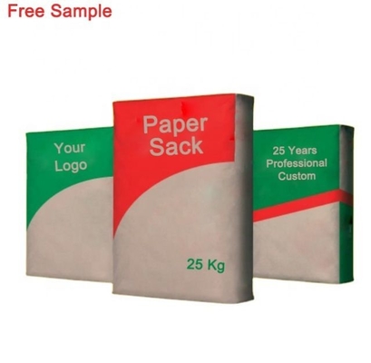 GMP Standard Pasted Valve Multiwall Paper Bags Kantong Susu Bubuk yang Dapat Didaur Ulang