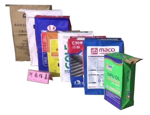 1-4ply Tas Katup Kertas Penuh 20kg 25kg Kantong Kertas Konstruksi Daya Tahan Tinggi