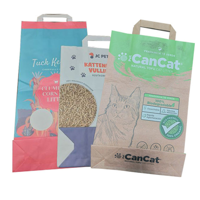 6L 10L Heat Sealed Side Gusset Tas Kotoran Kucing Biodegradable Ketahanan Aus