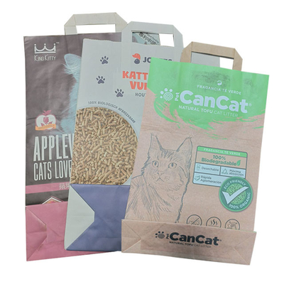 High Toughness Flexo Printing Kantong Kertas 5 Kg Kantong Pembuang Kotoran Kucing Tahu