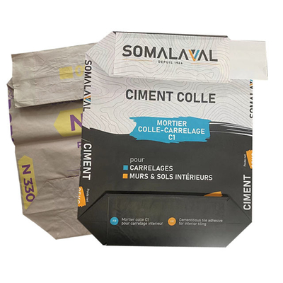 20kg 25kg Food Grade 3 Layer Kantong Kertas Katup Disisipkan Untuk Pengemasan Aditif Kimia