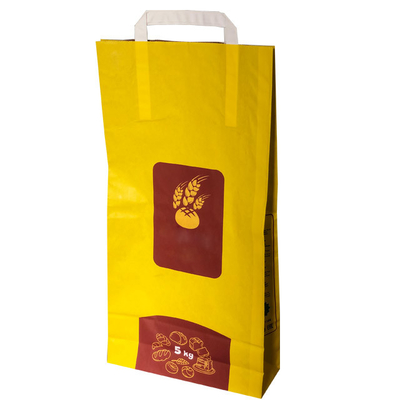 Terima Tas Kemasan Kertas Kraft Kustom 6L 10L 12L Panas Disegel