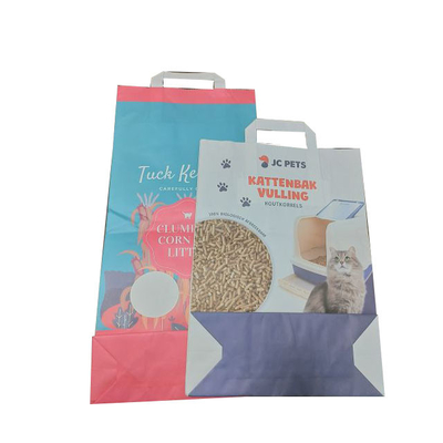 3.6kg 7L Logo Kustom Tas pembuangan kotoran kucing peliharaan Laminasi PP Putih