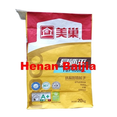 Tas Kemasan Katup Kertas Kraft Titanium Dioksida 25kg OEM Diterima