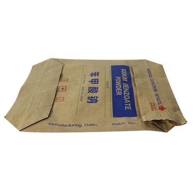 25kg 50kg Tas Kemasan Semen Kantong Kertas Kraft Warna CMYK