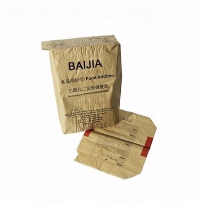 15kg 20kg Karung Katup Kertas Kraft Multiwall Cetak Kustom Untuk Paket Kertas Semen