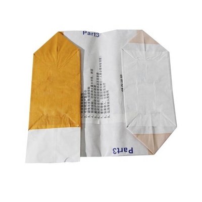 Karung Katup Kertas Kraft Multiwall Cetak Kustom Untuk Semen 15kg 20kg