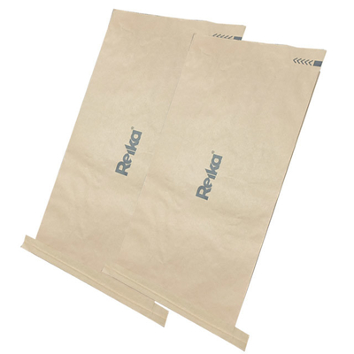 25kg 20kg Kertas Multiwall Dijahit Tas Mulut Terbuka Food Grade Brown Untuk Kelapa