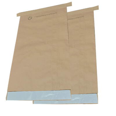 25kg 20kg Kertas Multiwall Dijahit Tas Mulut Terbuka Food Grade Brown Untuk Kelapa