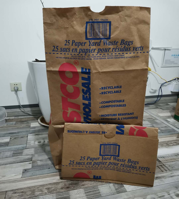 Multiwall Brown Lawn &amp; Leaf Bags Bagian Atas Terbuka Disesuaikan
