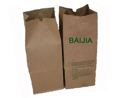Multiwall Brown Lawn &amp; Leaf Bags Bagian Atas Terbuka Disesuaikan