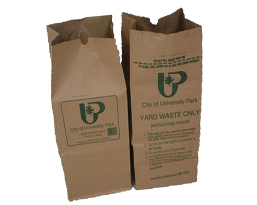 Degradable Paper Leaf Dan Lawn Bags Cetak Kustom Bentuk Kustom