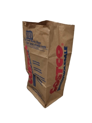 Menerima Tas Sampah Kertas Multiwall Custom Yard 100% Biodegradable