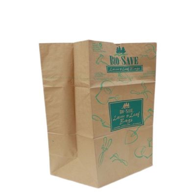 Custom Open Top Paper Yard Waste Bags tahan lama ramah lingkungan
