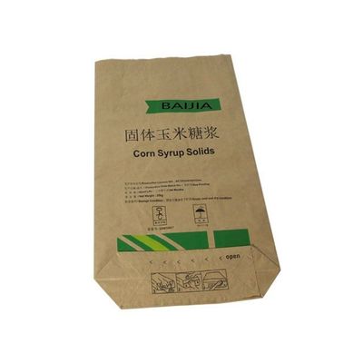 Kantong kemasan kertas kraft putih atau cokelat dengan pilihan yang dapat disesuaikan