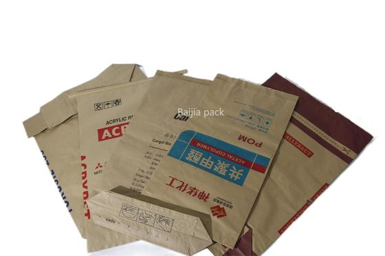 Bahan Makanan Kantong Kertas Kraft Multiwall Multifungsi