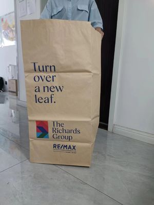 Disesuaikan Open Top Brown Lawn Bags Kelembaban Proof