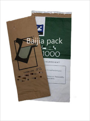Eco Friendly Heat Sealed Paper Bags Multiwall Packaging hingga 7 warna cetak