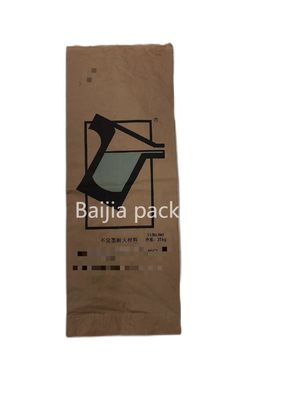 Kantong kertas berlapis multiwall berwarna coklat yang disegel panas Desain dan kemasan yang dapat disesuaikan