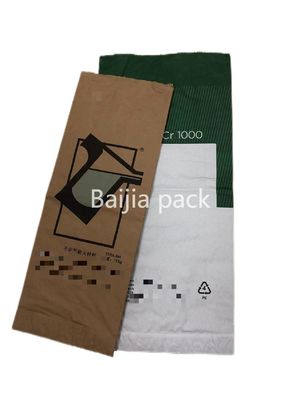 Kantong kertas berlapis multiwall berwarna coklat yang disegel panas Desain dan kemasan yang dapat disesuaikan