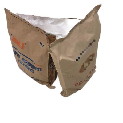 Kantong kertas multiwall yang dijahit dengan mulut terbuka khusus untuk bahan konstruksi