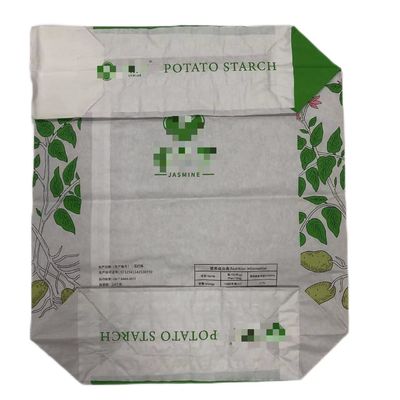 Custom Valve Type Multiwall Paper Sack Kemasan Industri Starch Dengan Laminasi