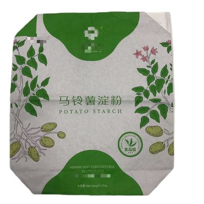 Custom Valve Type Multiwall Paper Sack Kemasan Industri Starch Dengan Laminasi