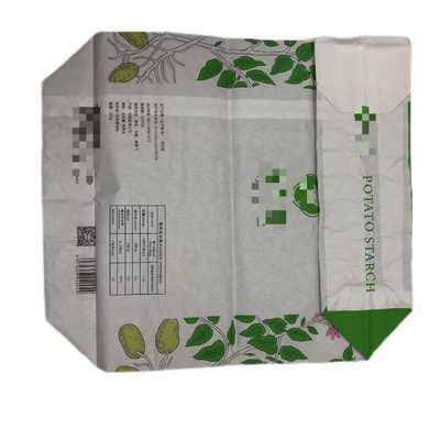Custom Valve Type Multiwall Paper Sack Kemasan Industri Starch Dengan Laminasi