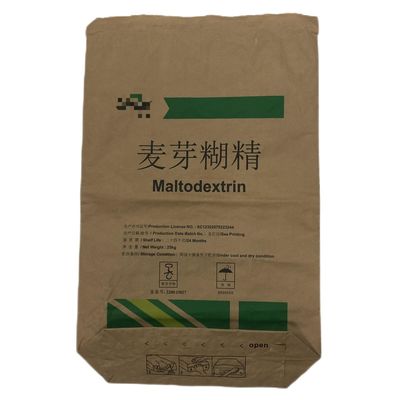 Kantong kertas dinding multi industri yang disesuaikan untuk maltodextrin dengan logo