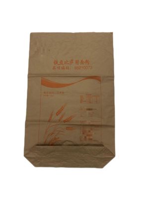 Kantong Kertas Multiwall Bottom Square Untuk Tepung Dengan Logo Disesuaikan