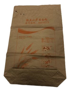 Kantong Kertas Multiwall Bottom Square Untuk Tepung Dengan Logo Disesuaikan